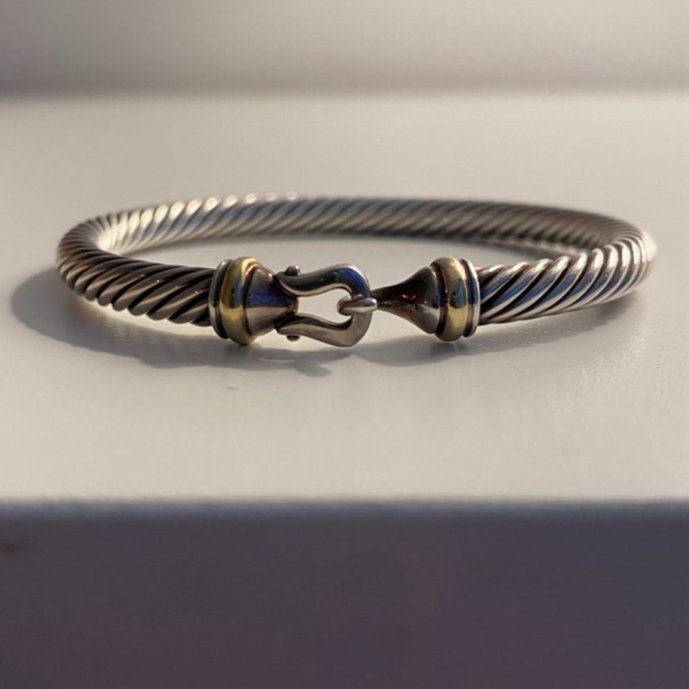 David Yurman Cable Classic Buckle Bracelet with Gold
